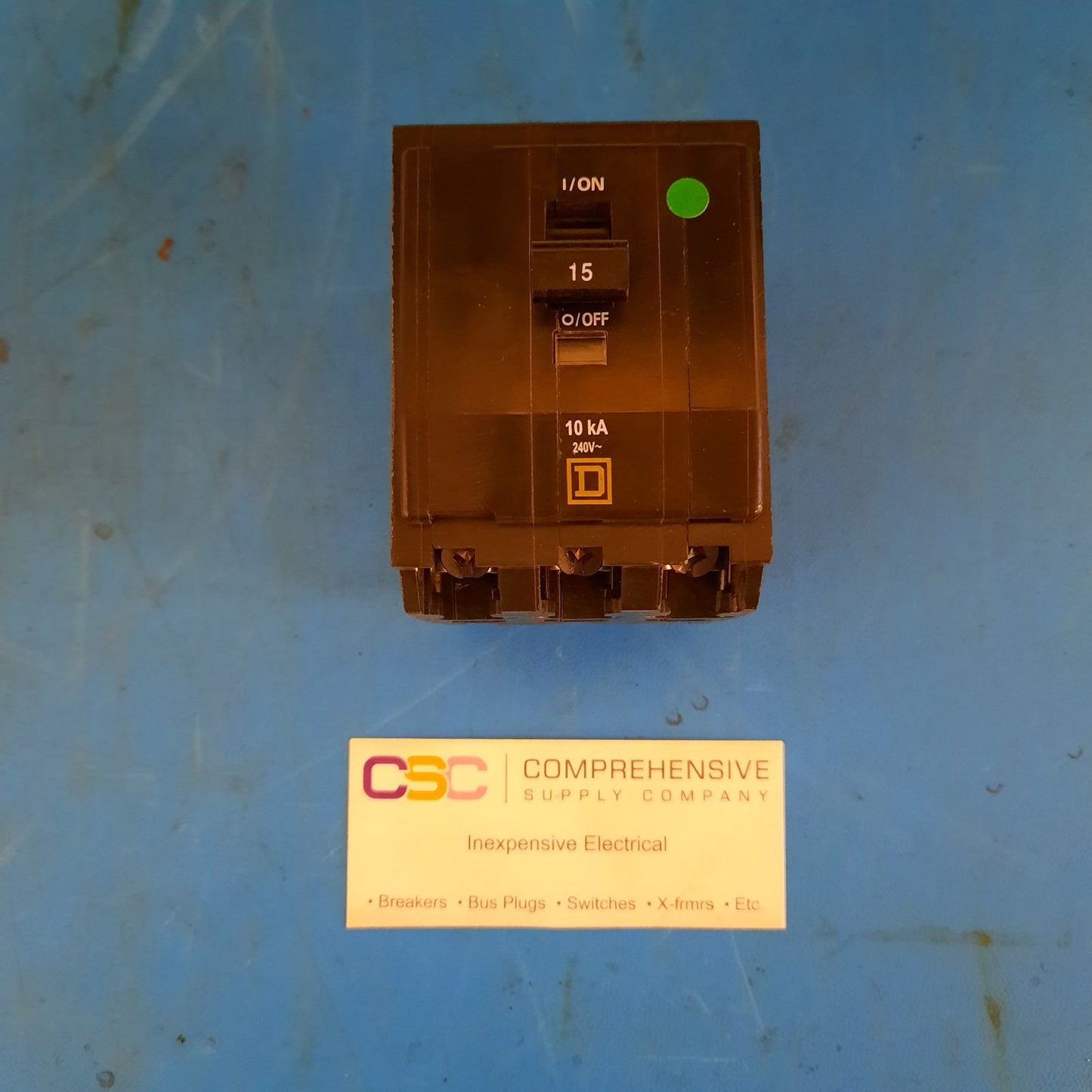 QO315 - Square D 15A Amp 3P Pole 10kA@240V Plug On Circuit Breaker