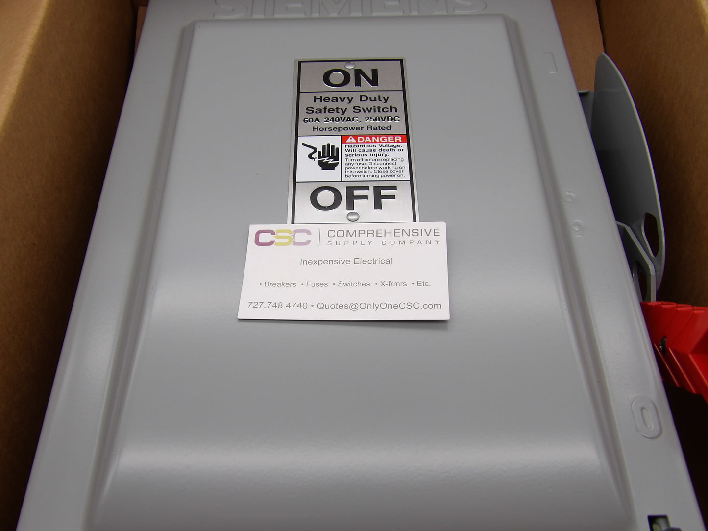 HF222NR - Siemens 60A Amp 2P Pole 240V Nema 3R Fusible Heavy Duty Safety Switch