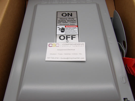 HF222NR - Siemens 60A Amp 2P Pole 240V Nema 3R Fusible Heavy Duty Safety Switch