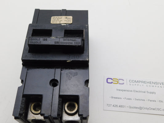 QFP2125 - Zinsco 125A Amp 2P Pole 10kA@240V Plug On Main Circuit Breaker