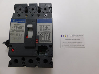 SEDA36AT0100 - GE 100A Amp 3P Pole 600V 18kA@480V Bolt On Circuit Breaker W/Shunt Trip