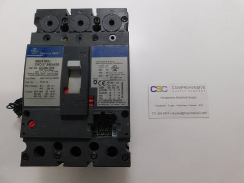 SEDA36AT0100 - GE 100A Amp 3P Pole 600V 18kA@480V Bolt On Circuit Breaker W/Shunt Trip