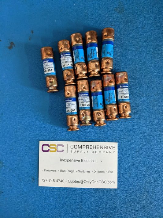 FLNR-20 - Littelfuse 20A Amp 250V Class Rk5 Dual Element Time Delay Cartridge Fuse 10Pk