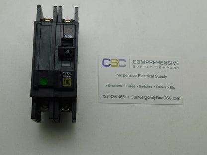 QOU260 - Square D 60A Amp 2P Pole 10kA@120/240V Feed Through Circuit Breaker