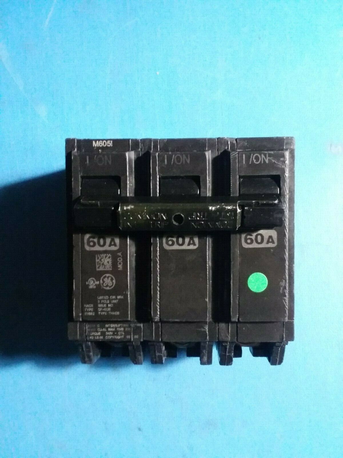 THQB32060 - GE 60A Amp 3P Pole 10kA@240V Bolt On Circuit Breaker