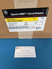 SKHA36AT0800 - GE 800A Amp 3P Pole 600V 50kA@480V Bolt On Spectra Rms Circuit Breaker