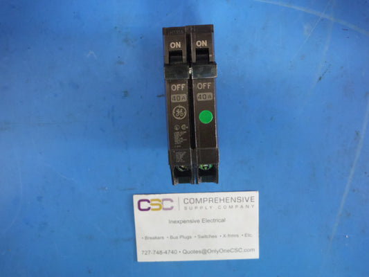 THQP240 - GE 40A Amp 2P Pole 10kA@120/240V Plug On Thin Circuit Breaker