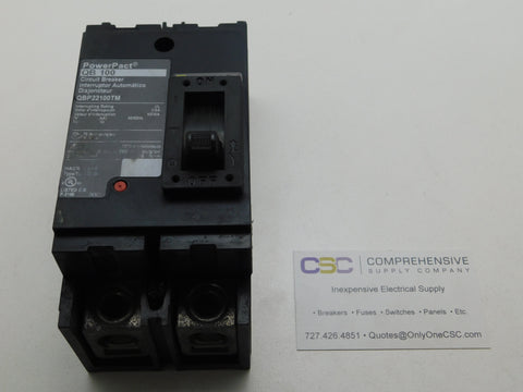 QBP22100TM - Square D 100A Amp 2P Pole 10kA@240V Bolt On Powerpact Circuit Breaker