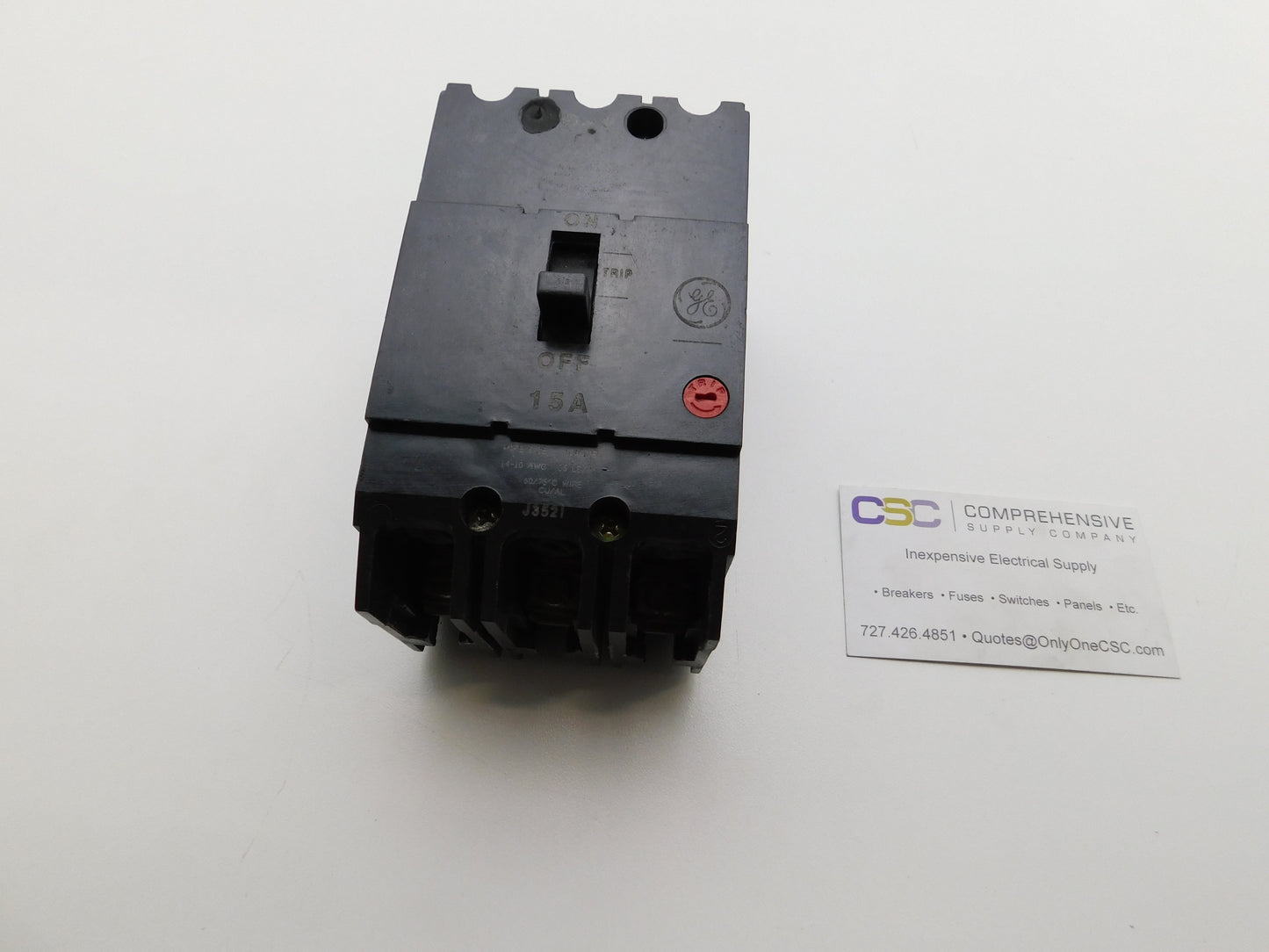 TEY315 - GE 15A Amp 3P Pole 14kA@480/277V Bolt On Circuit Breaker
