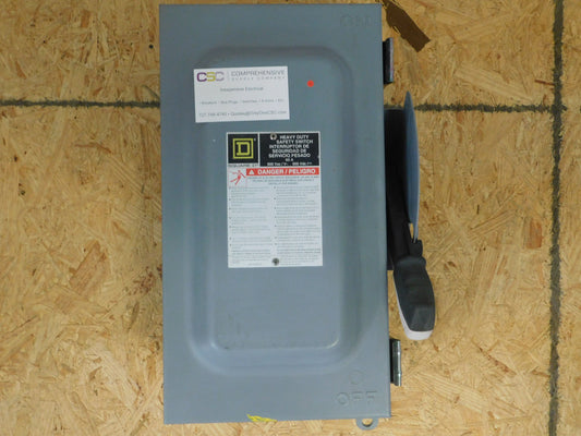 H362AWK - Square D 60A Amp 3P Pole 600V Fusible Safety Switch