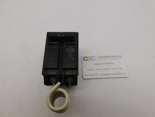 THQB21WY20 - GE 20A Amp 2P Pole 10kA@120V Bolt On Circuit Breaker