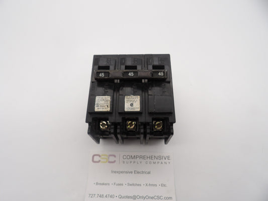 Q345H - Siemens 45A Amp 3P Pole 22kA@240V Plug On Circuit Breaker