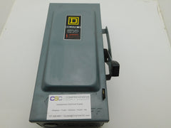D322N - Square D 60A Amp 3P Pole 240V Nema 1 Fusible General Duty Safety Switch W/Neutral