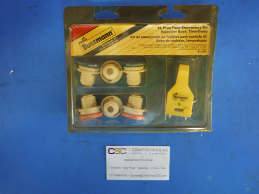 SL-EK - Bussmann 3Pc) 15A, 2Pc) 20A, 1Pc) 30A Sl Plug Fuses & Fuse Tester/Puller 125Vac