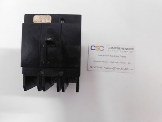 GHB3030 - Westinghouse 30A Amp 3P Pole 14kA@480Y/277V Bolt On Circuit Breaker - Older Series