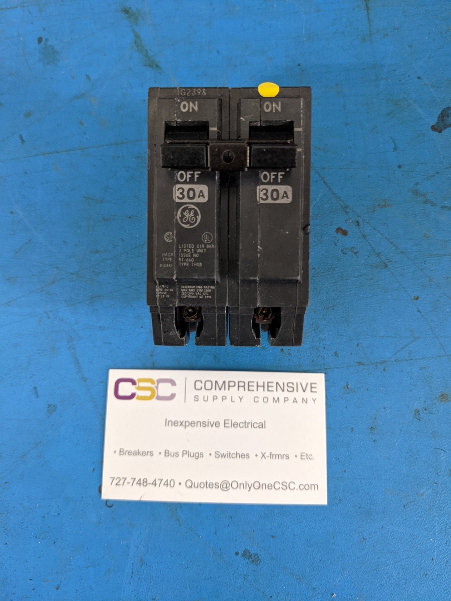 THQB2130 - GE 30A Amp 2P Pole 10kA@120/240V Bolt On Thqb Circuit Breaker