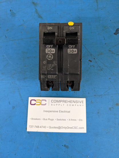 THQB2130 - GE 30A Amp 2P Pole 10kA@120/240V Bolt On Thqb Circuit Breaker