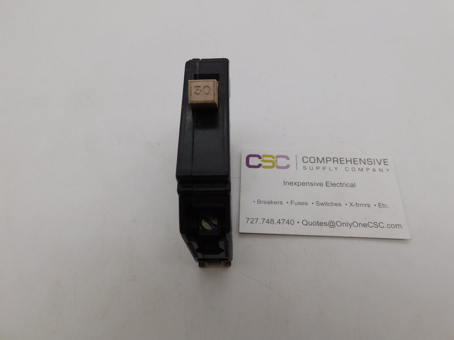 CH130 - Cutler Hammer 30A Amp 1P Pole 10kA@120/240V Plug On Circuit Breaker W/Metal Foot