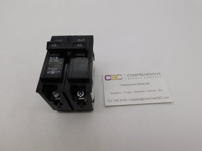 BR245 - Eaton 45A Amp 2P Pole 10kA@120/240V Plug On Circuit Breaker
