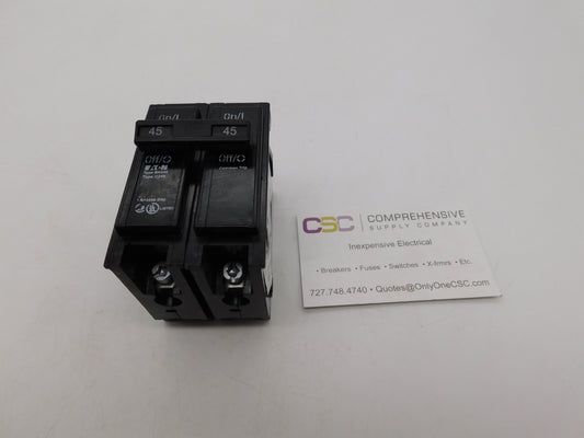 BR245 - Eaton 45A Amp 2P Pole 10kA@120/240V Plug On Circuit Breaker