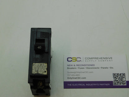 B140 - Siemens 40A Amp 1P Pole 10kA@120/240V Bolt On Circuit Breaker