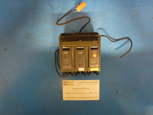 THQL21100ST1 - GE 100A Amp 2P Pole 10kA@240V Plug On Thql Circuit Breaker W/120V Shunt Trip - Older Series