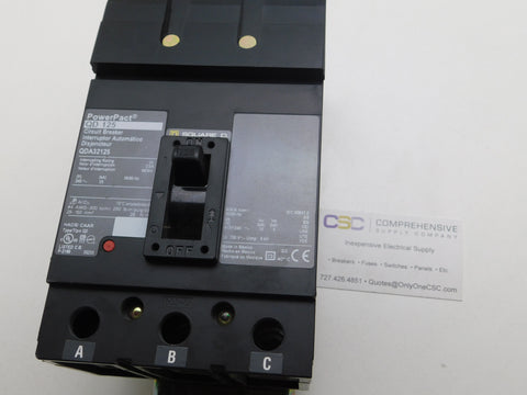 QDA32125 - Square D 125A Amp 3P Pole 25kA@240V I-Line Plug On Powerpact Circuit Breaker