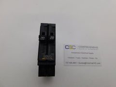 A2020 - Challenger 20/20A Amp 2X1P Pole 10kA@120/240V Plug On Duplex Circuit Breaker - Older Series W/Clip