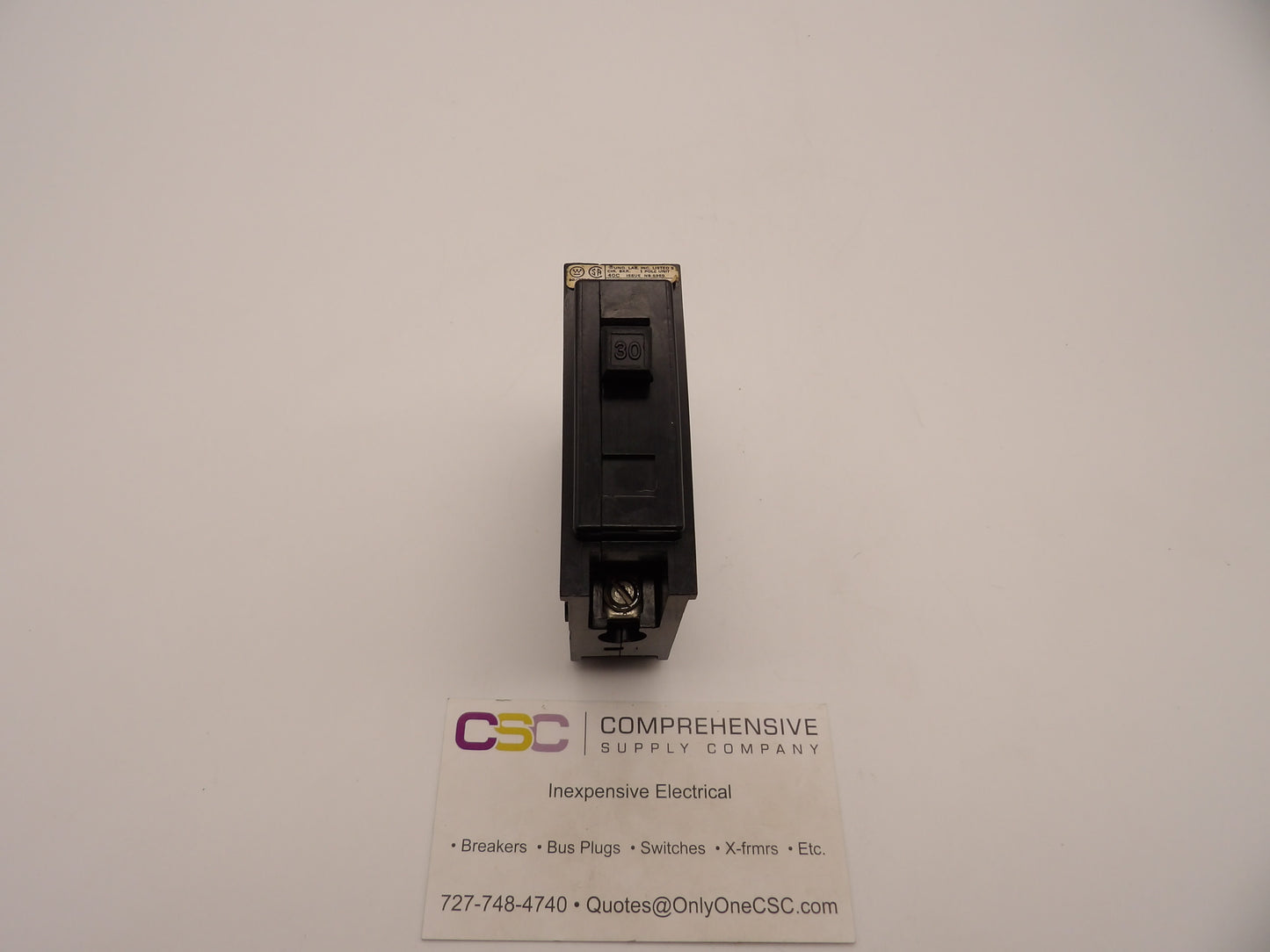 BA1030 - Cutler Hammer 30A Amp 1P Pole 10kA@120/240V Bolt On Circuit Breaker