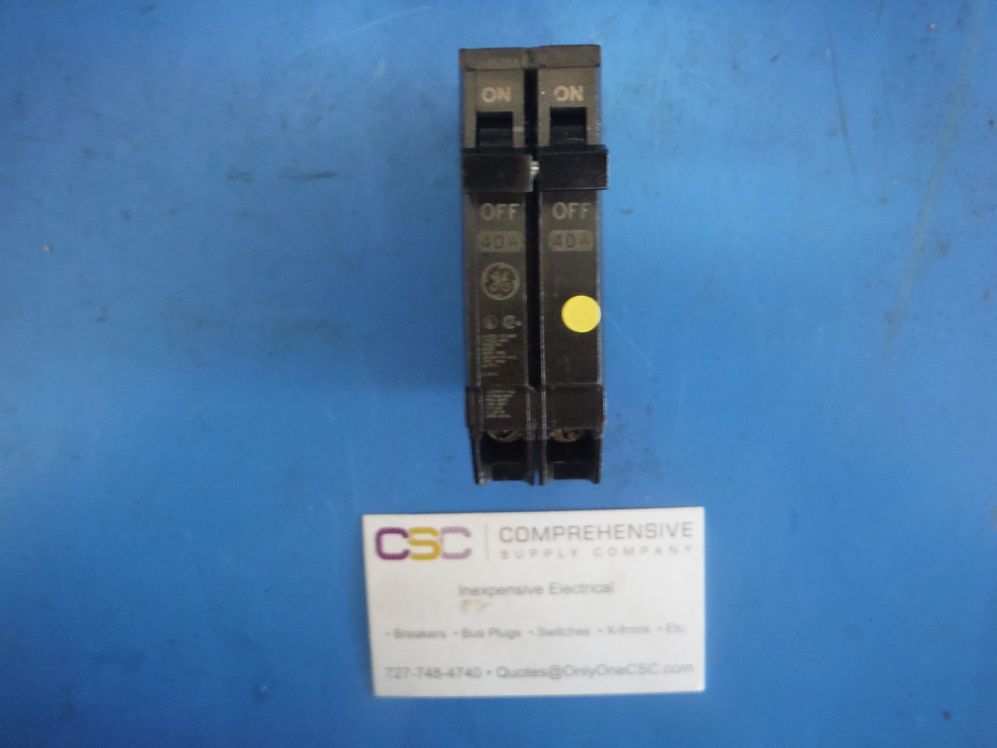 THQP240 - GE 40A Amp 2P Pole 10kA@120/240V Plug On Thin Circuit Breaker