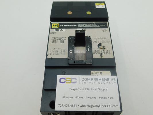 FI36090 - Square D 90A Amp 3P Pole 600V 200kA@480V I-Line Plug On Circuit Breaker W/Gray Label