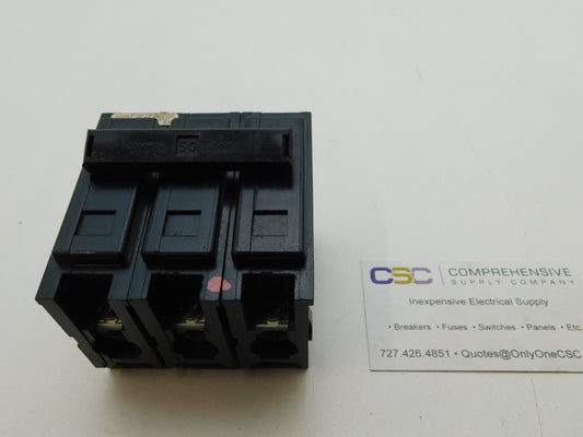 BAB3050H - Eaton 50A Amp 3P Pole 10kA@240V Bolt On Black Circuit Breaker