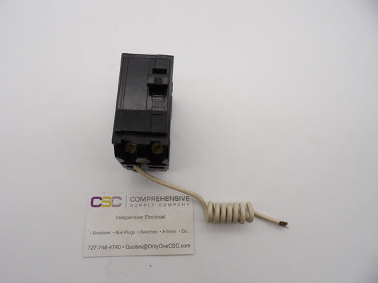 QO220SWN - Square D 20A Amp 2P Pole 10kA@120V Plug On Mount Switch Neutral Black Circuit Breaker