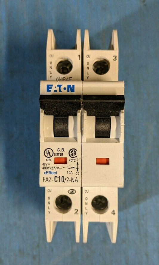 FAZ-C10-2-NA - Cutler Hammer 10A Amp 2P Pole 10kA@480Y/277V Bolt On C Curve Circuit Breaker