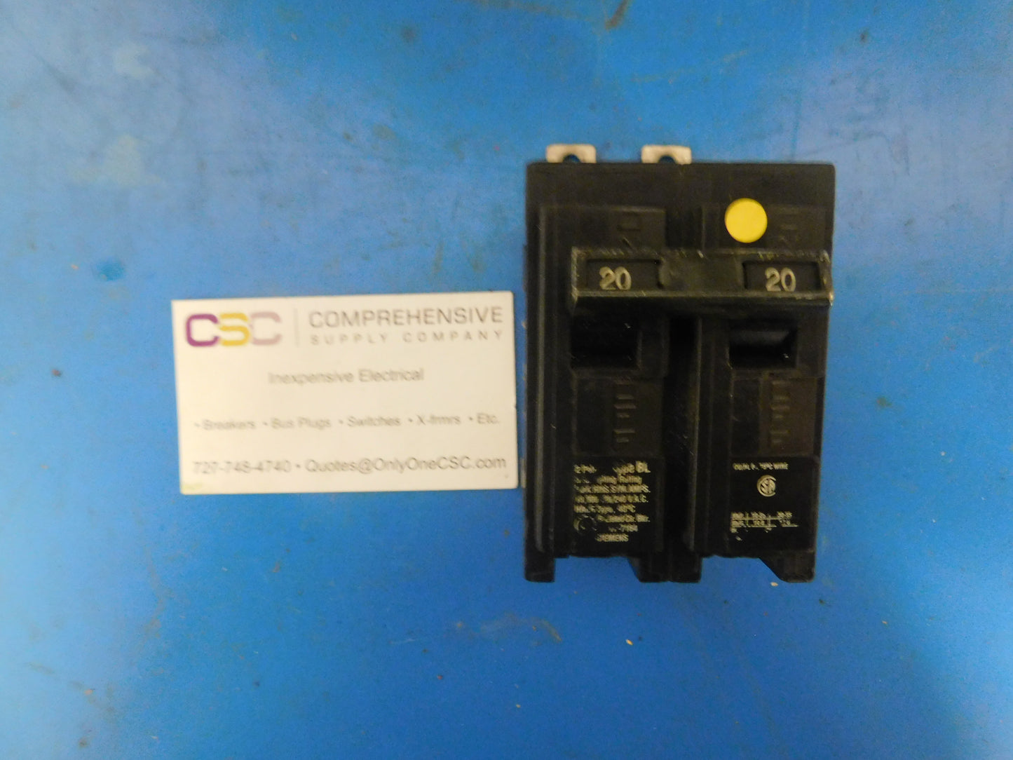 B220 - Siemens 20A Amp 2P Pole 10kA@120/240V Bolt On Circuit Breaker