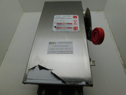DH361FWK - Eaton 30A Amp 3P Pole 600V Nema 4/4X Fusible Heavy Duty Safety Switch