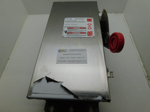 DH361FWK - Eaton 30A Amp 3P Pole 600V Nema 4/4X Fusible Heavy Duty Safety Switch