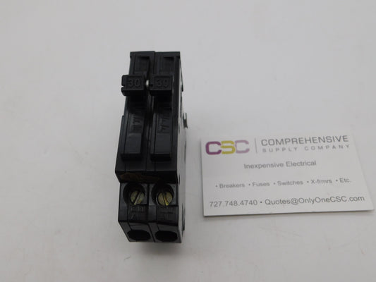A230 - Gte 30A Amp 2P Pole 10kA@240V Plug On Circuit Breaker W/Clip