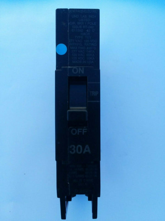 TEY130 - GE 30A Amp 1P Pole 14kA@277V Bolt On Circuit Breaker