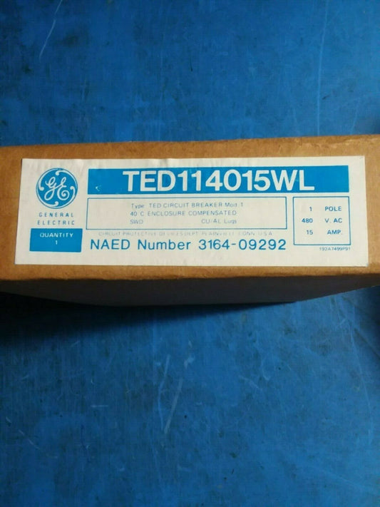 TED114015WL - GE 15A Amp 1P Pole 10kA@480V Bolt On Circuit Breaker - Older Series