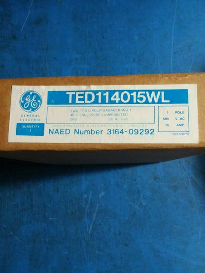 TED114015WL - GE 15A Amp 1P Pole 10kA@480V Bolt On Circuit Breaker - Older Series