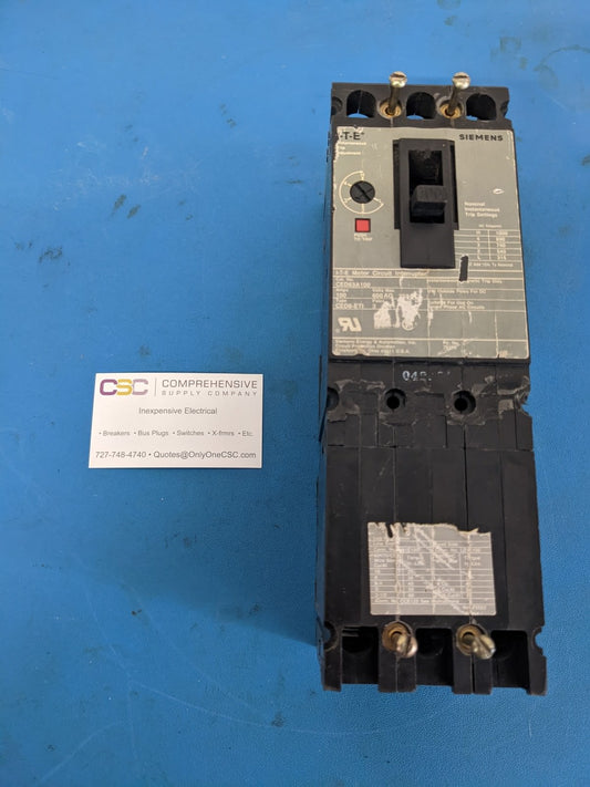 CED63A100 - Siemens 100A Amp 3P Pole 600V 200kA@480V Bolt On Circuit Breaker W/Gray Label