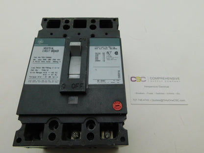 TED136060 - GE 60A Amp 3P Pole 600V 18kA@480V Bolt On Circuit Breaker