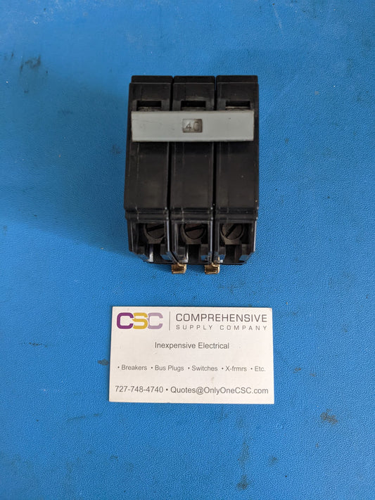 CHB340 - Cutler Hammer 40A Amp 3P Pole 10kA@240V Bolt On Circuit Breaker W/Metal Foot