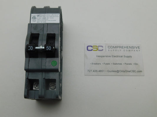UBIZ-250 - Connecticut Electric 50A Amp 2P Pole 10kA@120/240V Plug On Zinsco Replacement Circuit Breaker