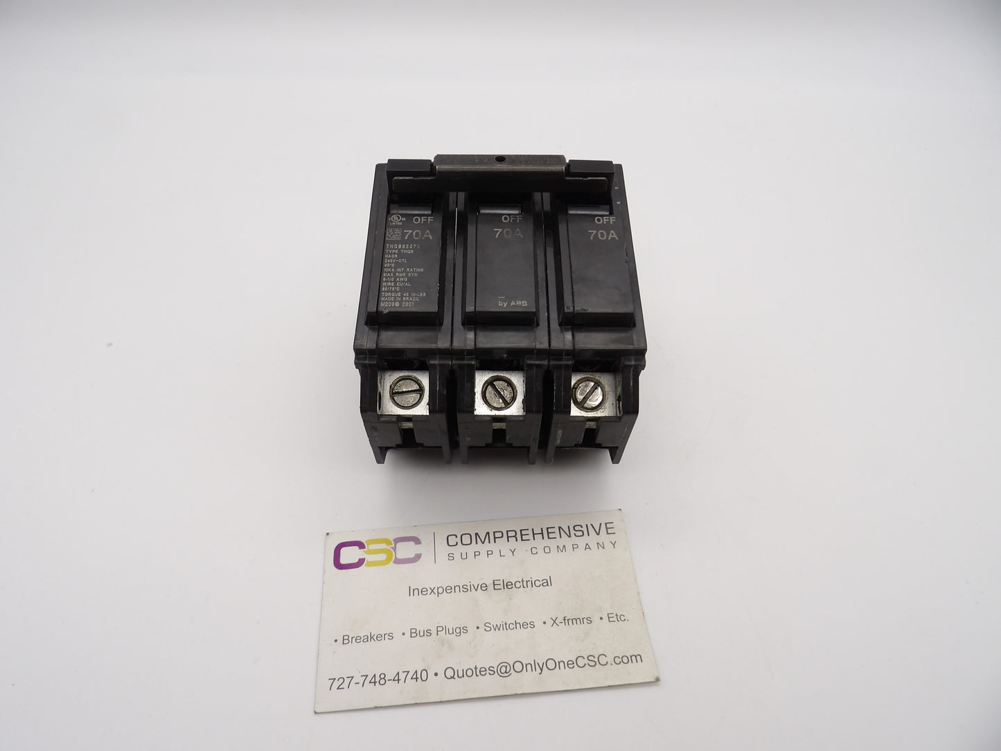 THQB32070 - GE 70A Amp 3P Pole 10kA@240V Bolt On Circuit Breaker