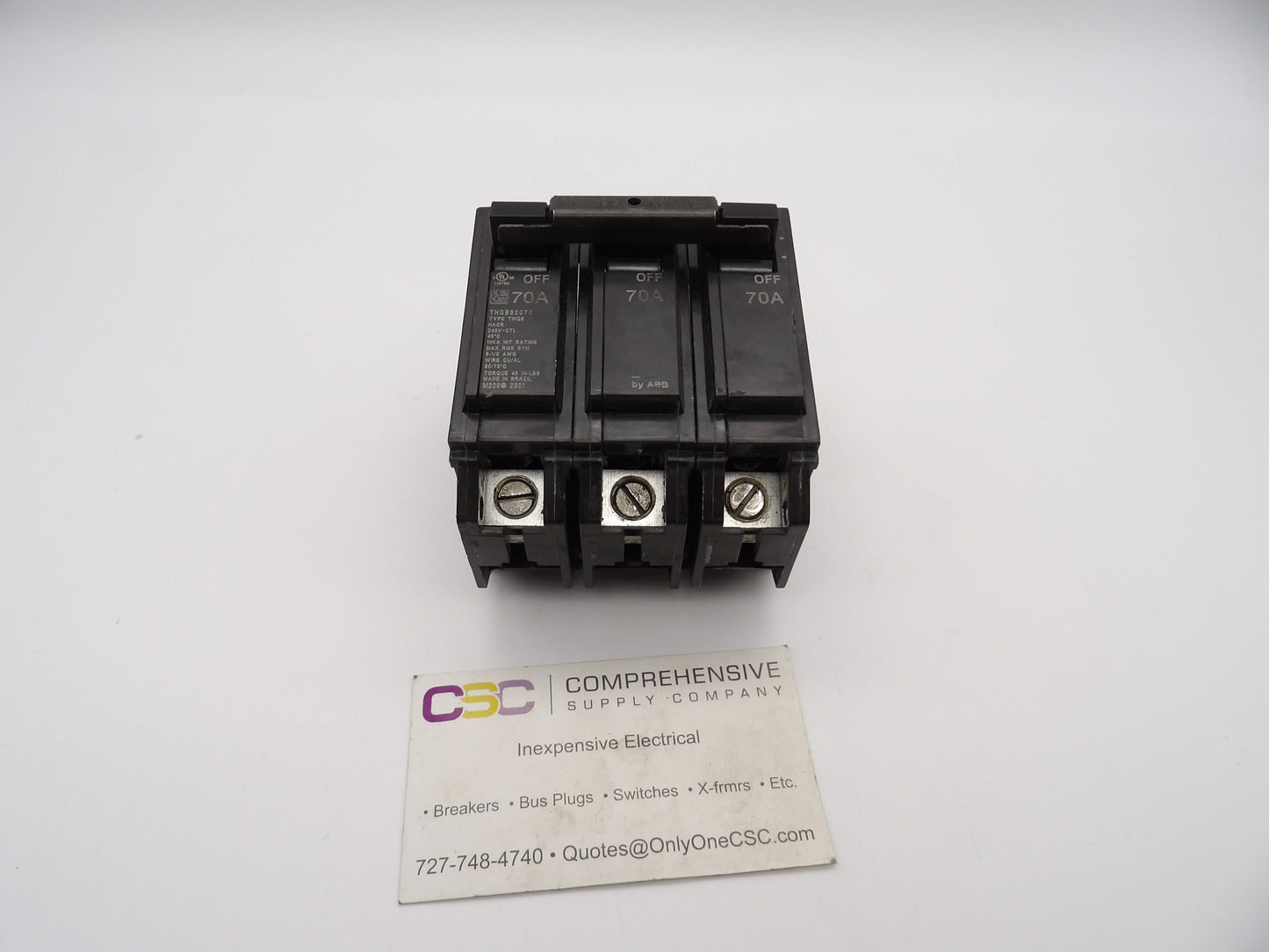 THQB32070 - GE 70A Amp 3P Pole 10kA@240V Bolt On Circuit Breaker