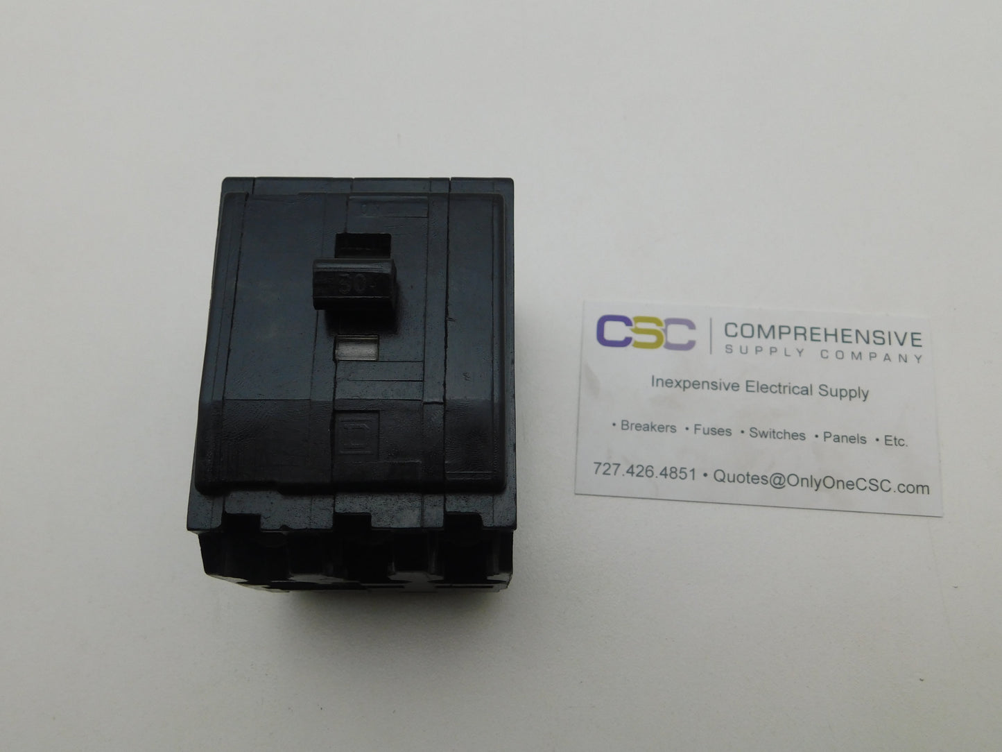 QOB350 - Square D 50A Amp 3P Pole 10kA@240V Bolt On Black Circuit Breaker