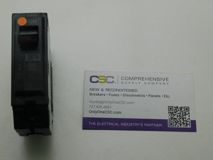 THHQB1120LM - GE 20A Amp 1P Pole 22kA@120/240V Bolt On Circuit Breaker
