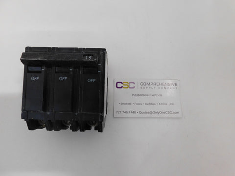 THQB32015 - GE 15A Amp 3P Pole 10kA@240V Bolt On Circuit Breaker - Older Series